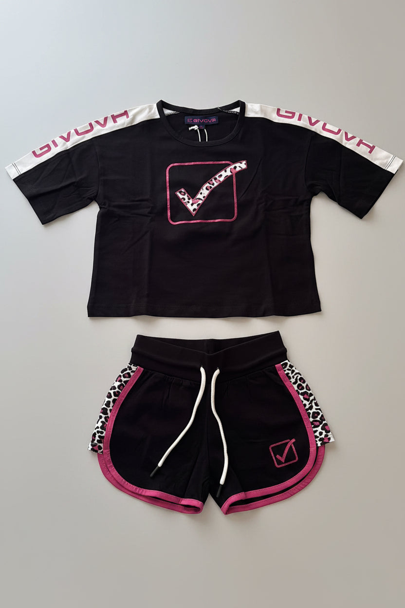 Completo Bambina T-Shirt e Shorts GIVOVA - Taglia 6 anni
