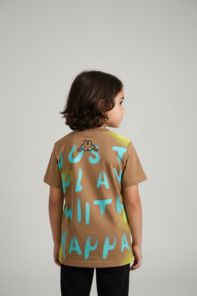 T-Shirt Bambino con stampa fronte e retro – stile urban fluo KAPPA