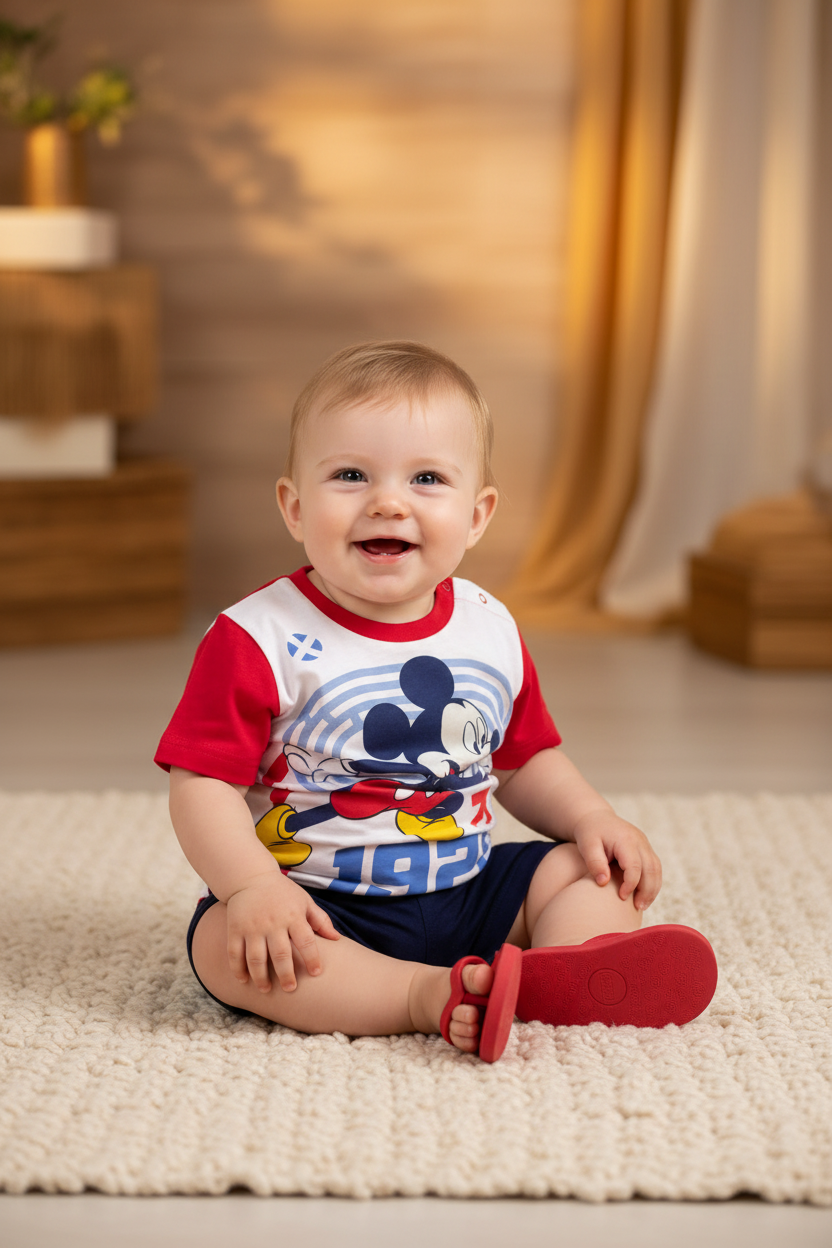 Pigiama neonato Mickey Mouse Disney ELLEPI - Taglia 12 mesi