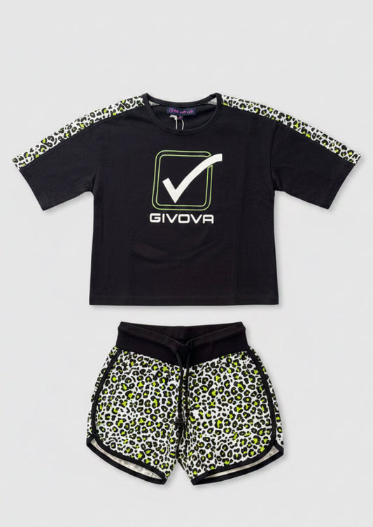 Completo Bambina T-Shirt e Shorts GIVOVA - Taglia 7 anni