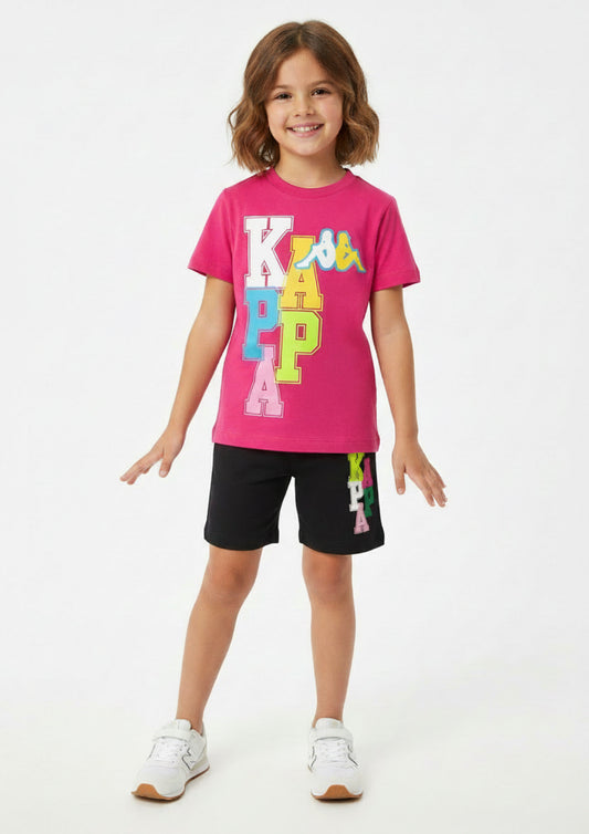 Completo Bambina T-Shirt e Shotrs KAPPA - Taglia 6 anni