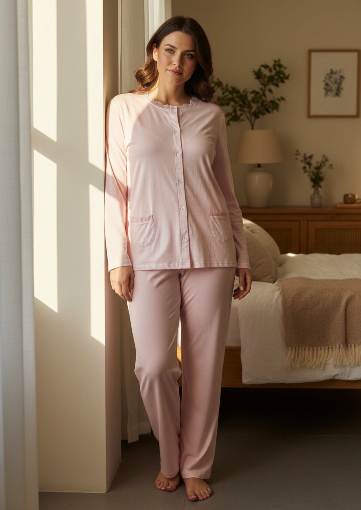 Pigiama donna manica lunga jersey Comfort ORONERO - Taglia 54