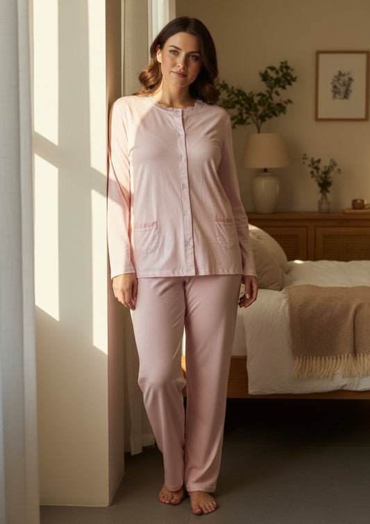 Pigiama donna manica lunga jersey Comfort ORONERO - Taglia 54