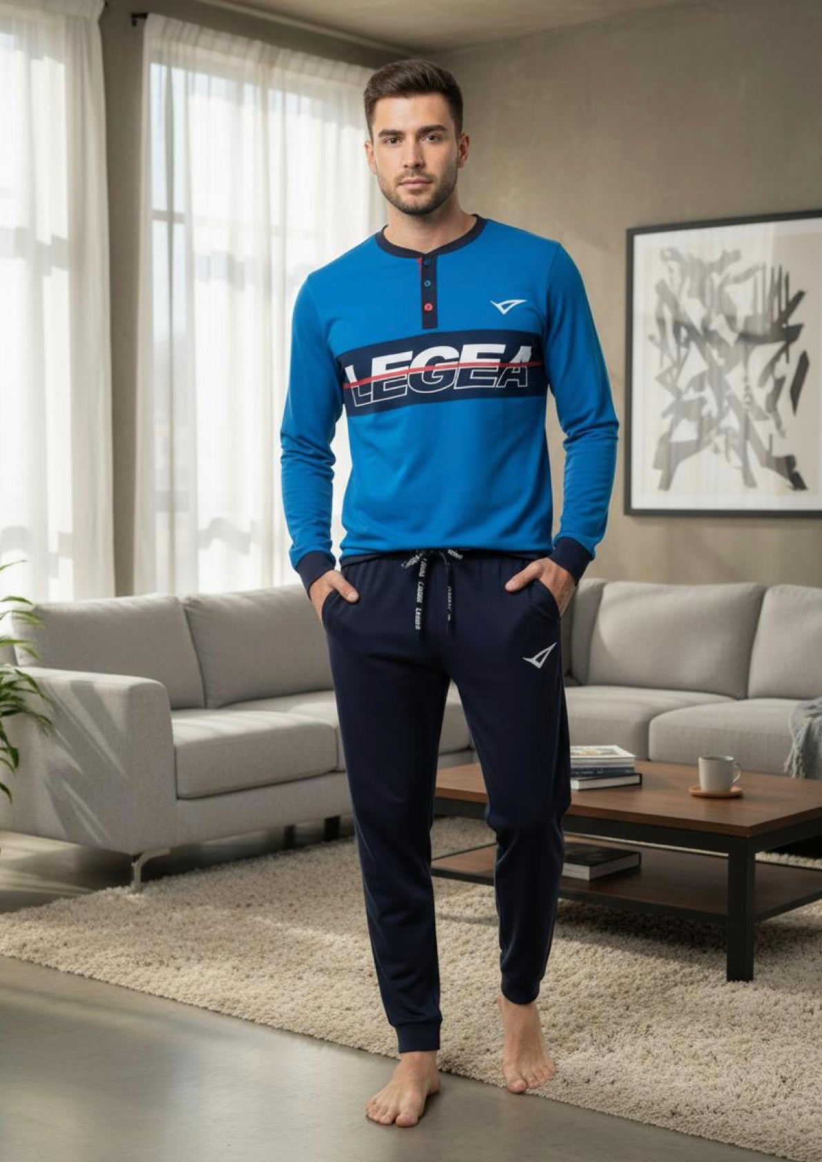 Pigiama Uomo manica lunga jersey LEGEA - Taglia S