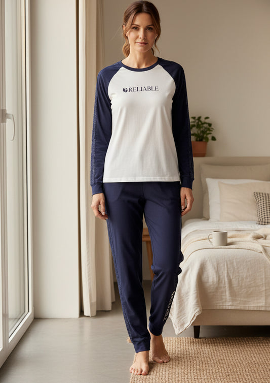 Pigiama donna in jersey di cotone RELIABLE - Taglia S
