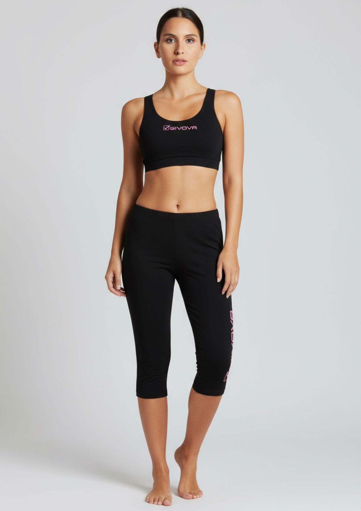Completo sportivo donna top + leggings a 3/4 GIVOVA