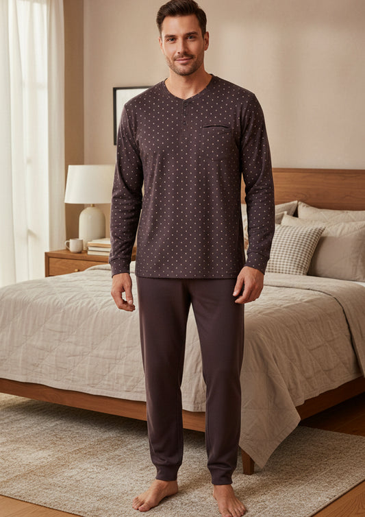 Pigiama Uomo Calibrato in Cotone Interlock IRGE - Taglie 2XL e 3XL