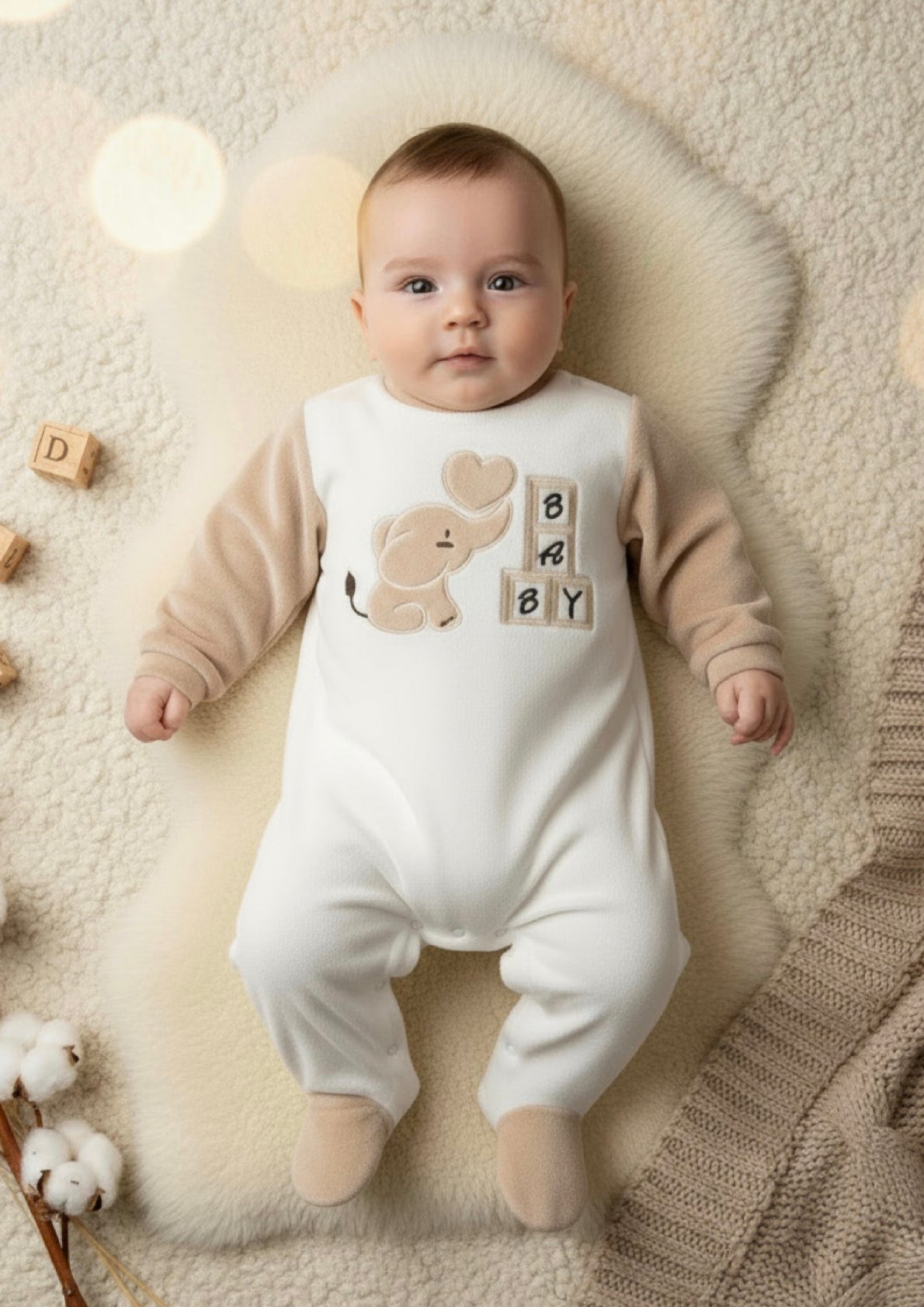 Tutina Baby in ciniglia NAZARENO GABRIELLI - Taglia 3/6 mesi