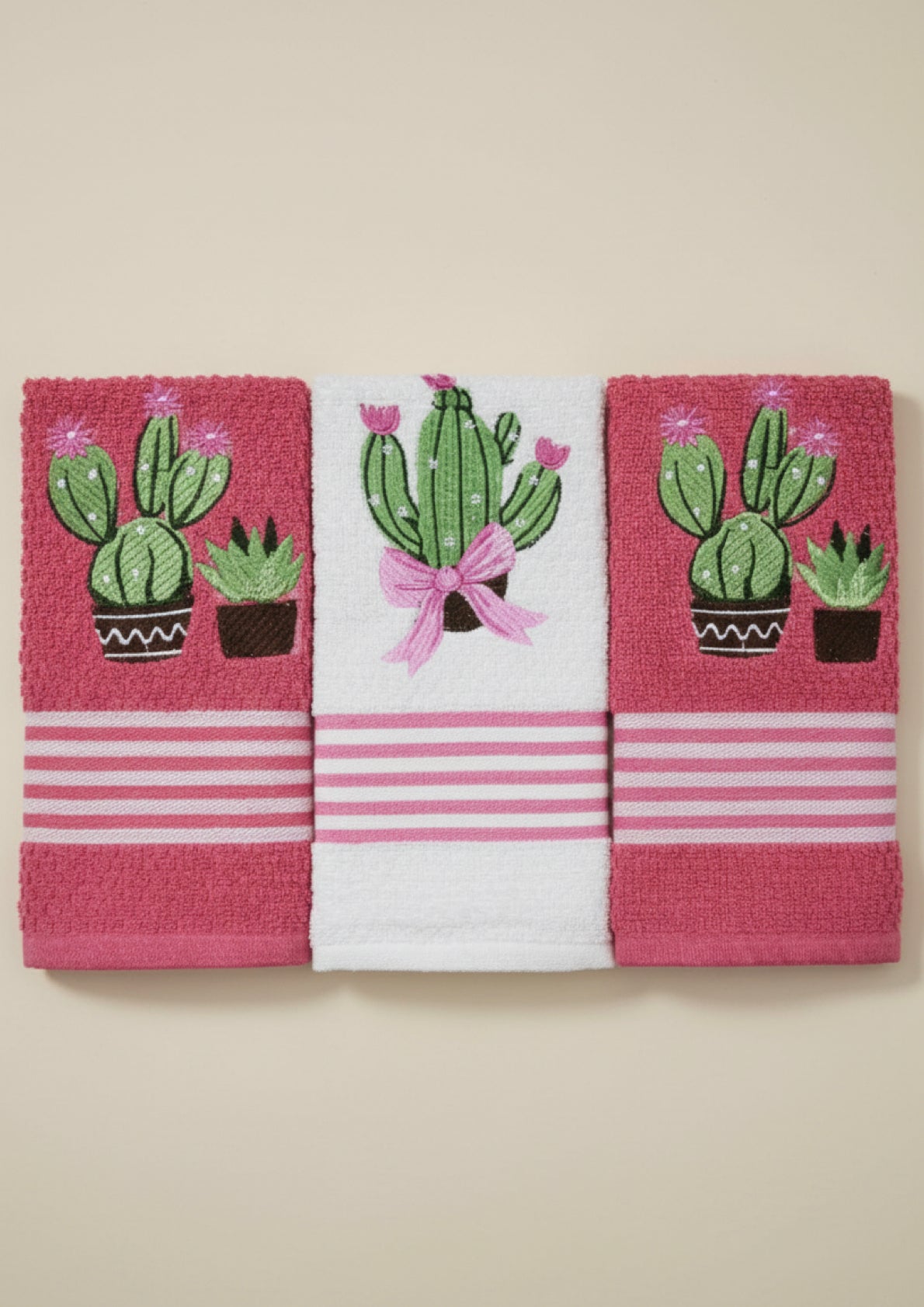 Set 3 strofinacci da cucina canovacci in spugna Jacquard PREZIOSA