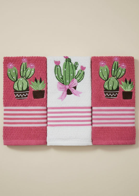 Set 3 strofinacci da cucina canovacci in spugna Jacquard PREZIOSA