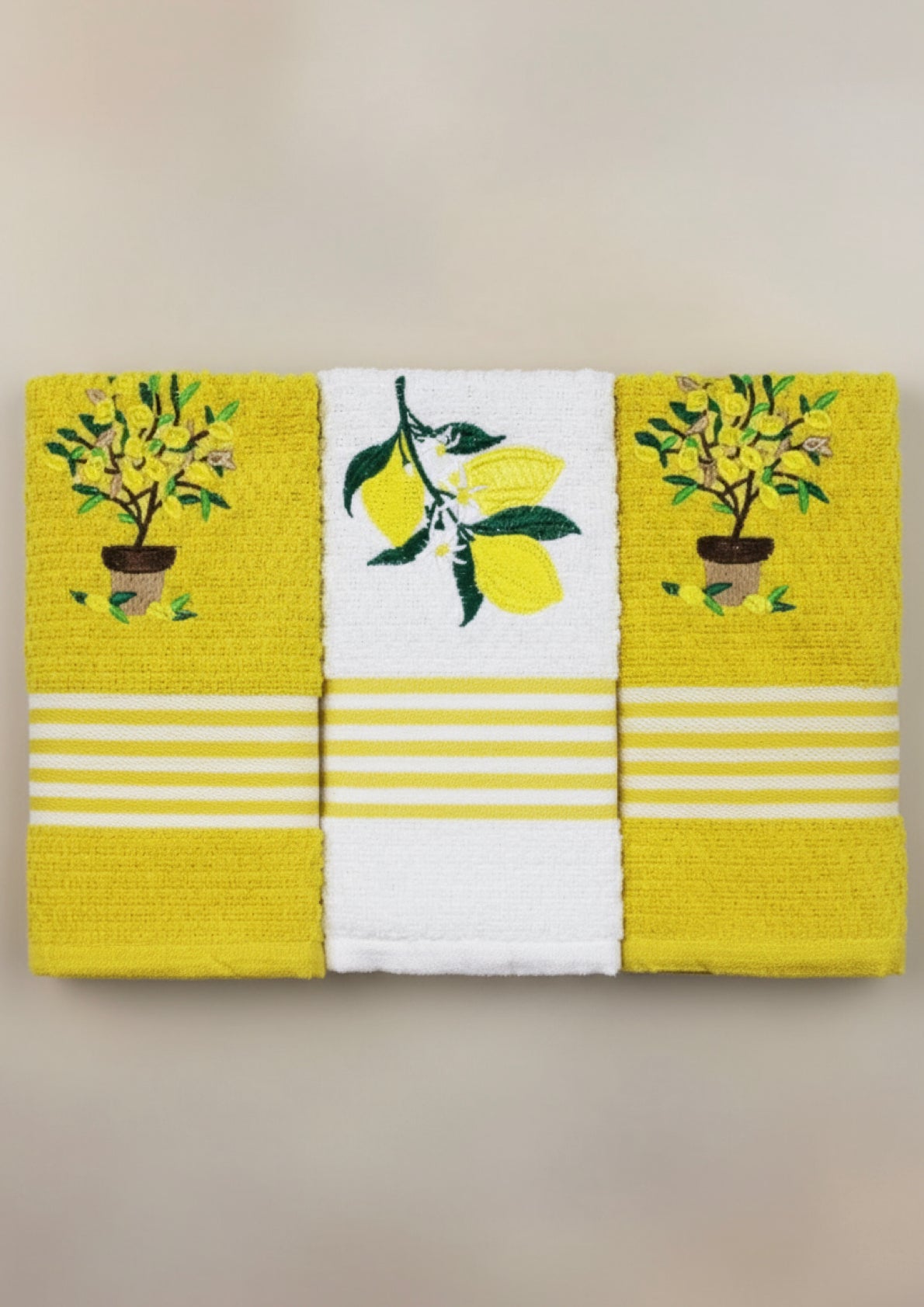 Set 3 strofinacci da cucina canovacci in spugna Jacquard PREZIOSA