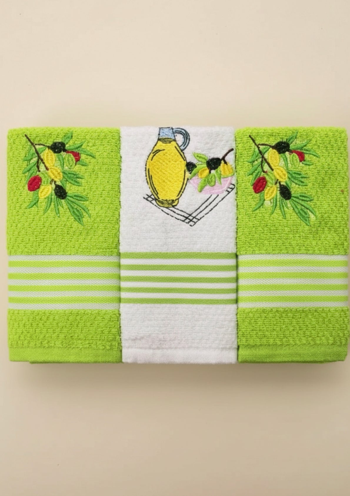 Set 3 strofinacci da cucina canovacci in spugna Jacquard PREZIOSA