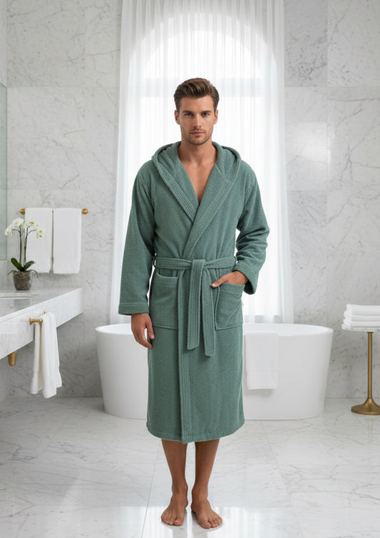 Accappatoio adulto unisex in spugna 100% cotone GMV