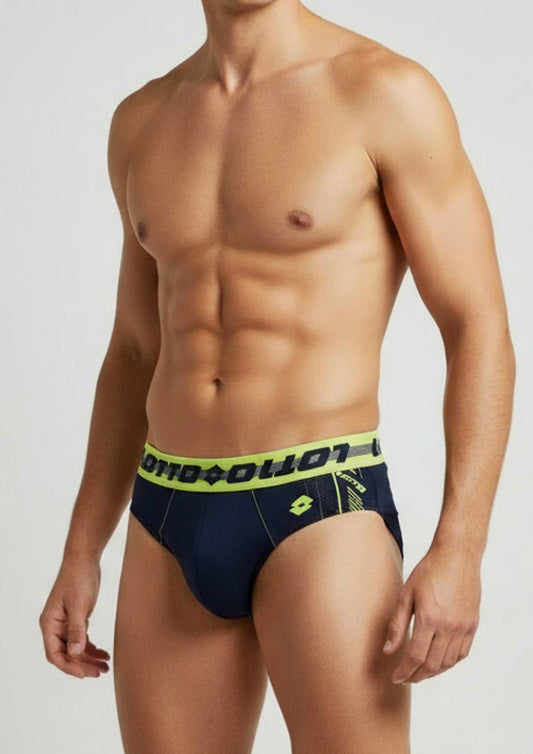 Slip Uomo in cotone elastico in vita con scritta marchio LOTTO - Taglie 4-M e 7-XXL