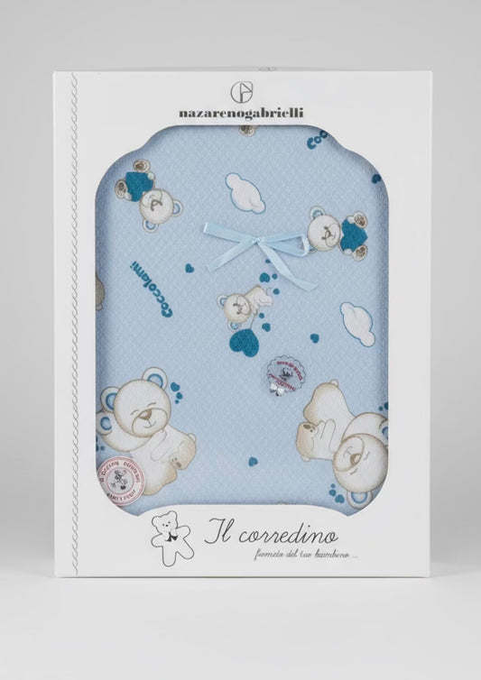 Copertina Lettino in Piquet Stampata Neonato - NAZARENO GABRIELLI