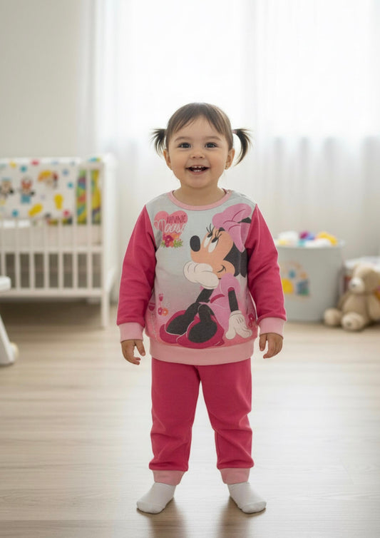 Pigiama Neonata in cotone felpato Disney Minnie ELLEPI - Taglia 24 mesi