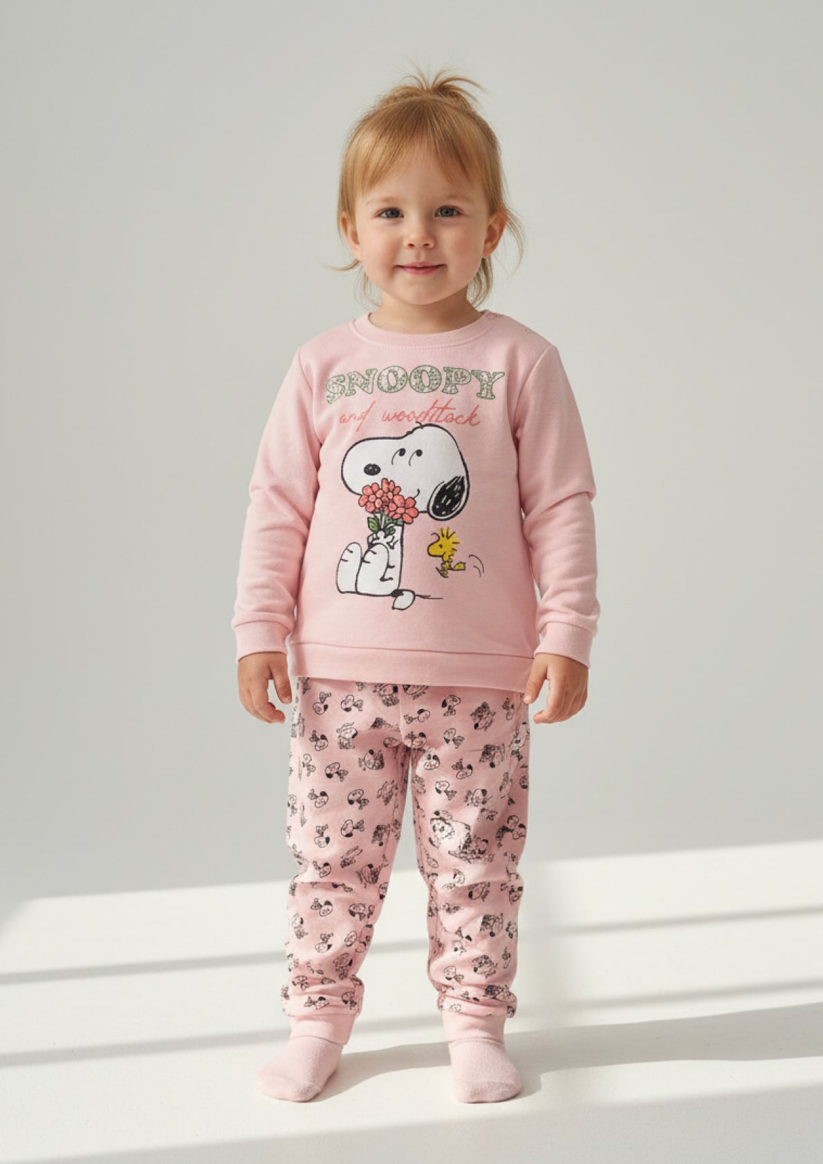 Pigiama Neonata in cotone felpato Sabor Peanuts Snoopy - Taglia 30 mesi