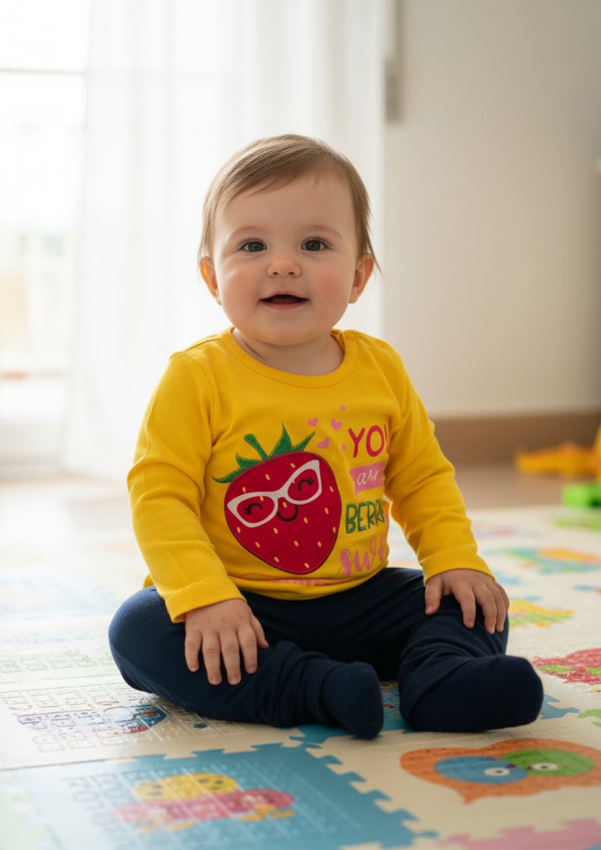Completo Neonata 2 pezzi T-Shirt manica lunga cotone + leggins NAZARENO GABRIELLI - Taglie dalla 3/6 alla 12/18 mesi