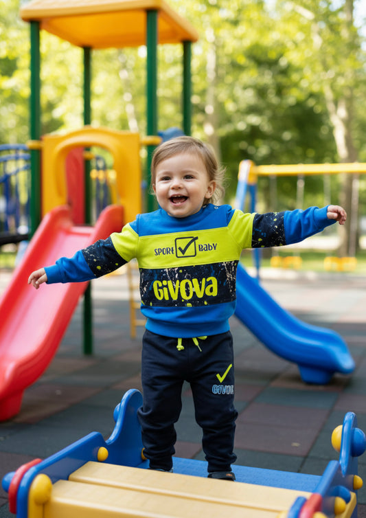 Tuta bambino in cotone garzato GIVOVA - Taglia 36 mesi