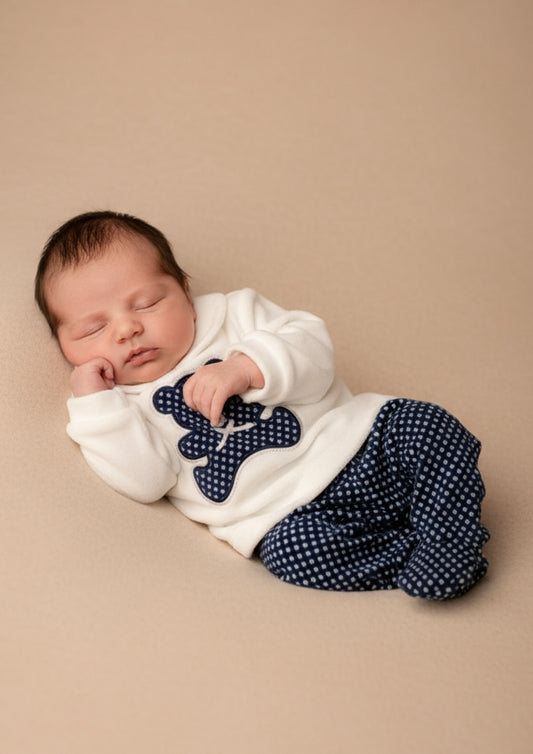 Completo Baby in ciniglia ELLEPI - Taglia 3 mesi
