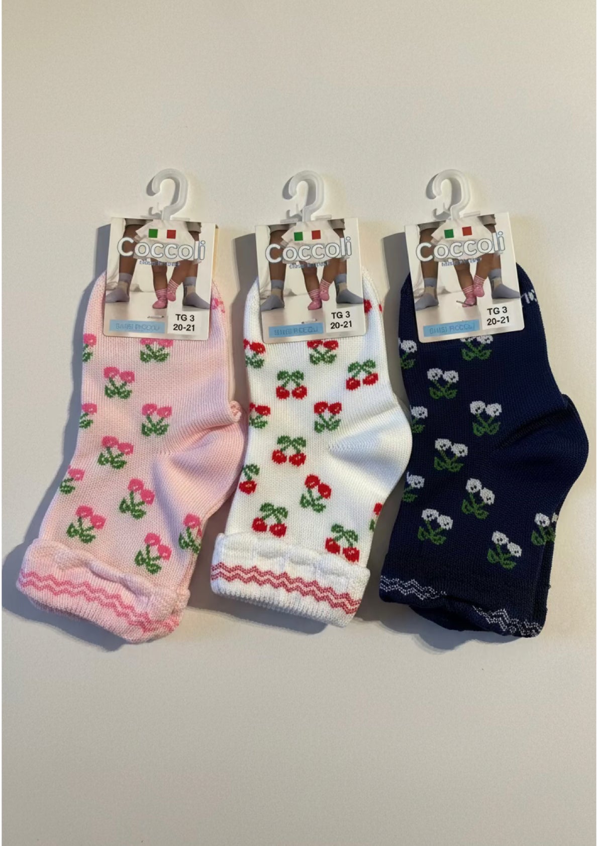Tre Calze corta Baby in fresco cotone COCCOLI