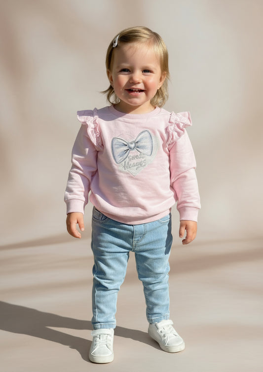 Completo Neonata 2 pezzi T-Shirt manica lunga + Jeans LOLLITOP - Taglie 30 e 36 mesi