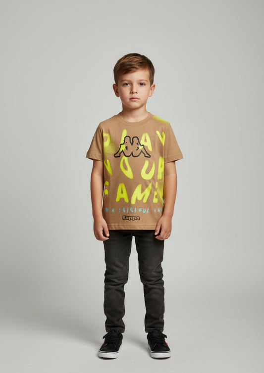T-Shirt Bambino con stampa fronte e retro – stile urban fluo KAPPA