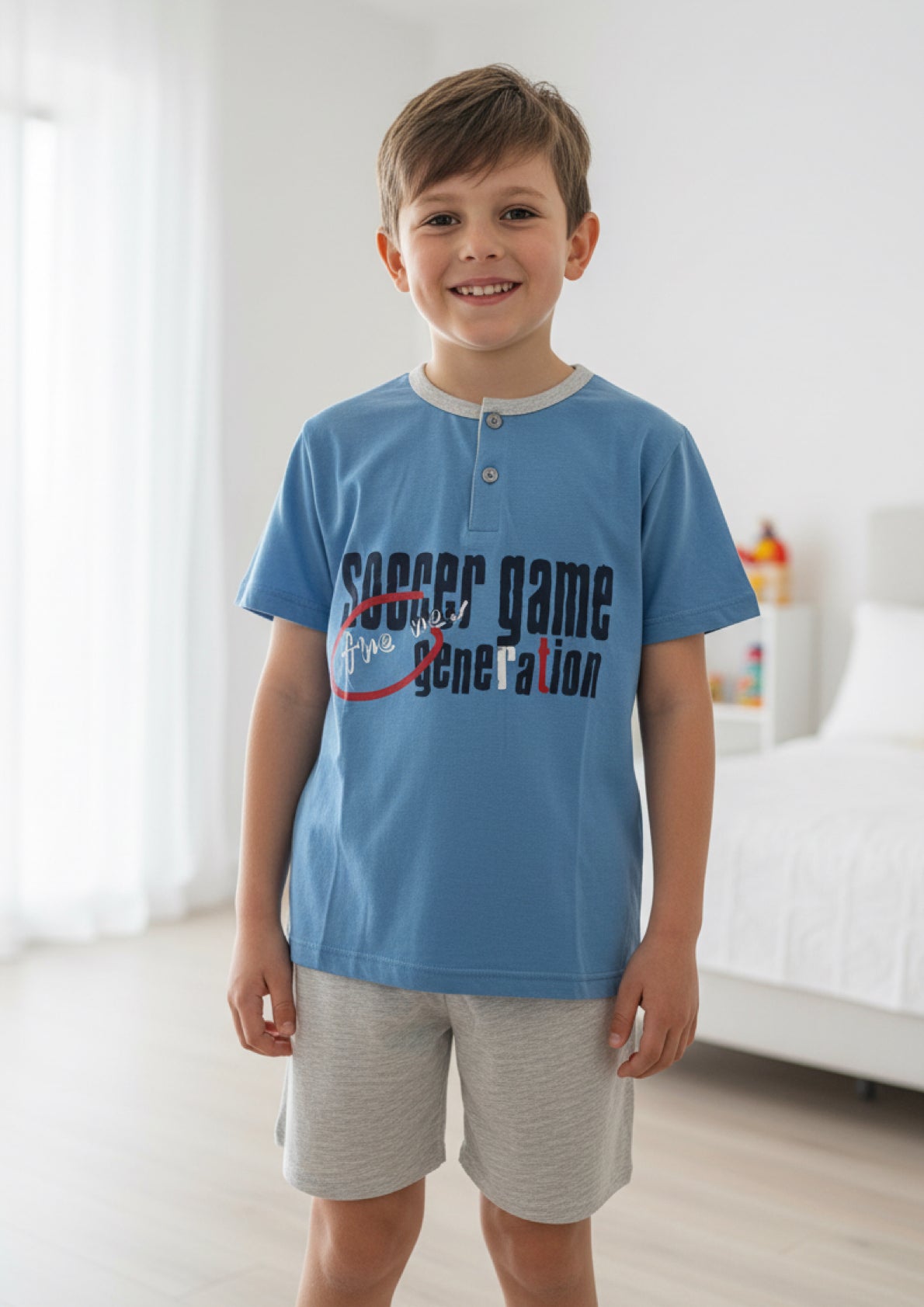 Pigiama bimbo Mezza manica e pantaloncino PUNTO&VIRGOLA - Taglia 9 anni