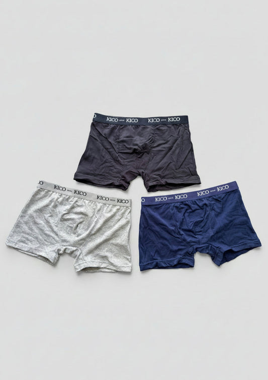 Boxer Bambino tinta unita con elastico esterno KICO
