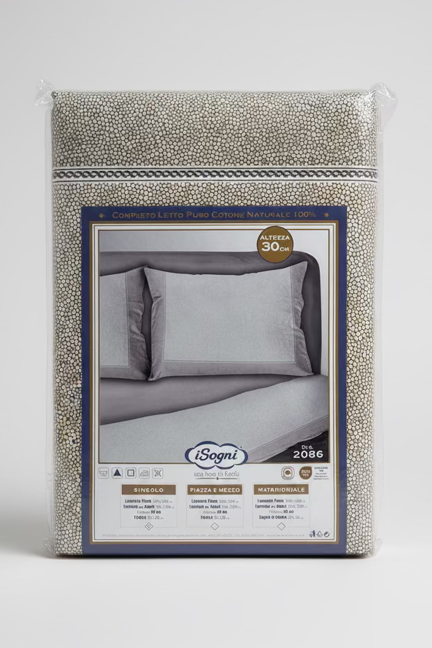 Completo Letto Singolo Puro Cotone Percalle - I SOGNI