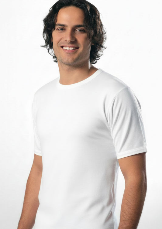 Maglia Uomo Mezza Manica Girocollo cotone interlock felpato Art. 201 - LEABLE