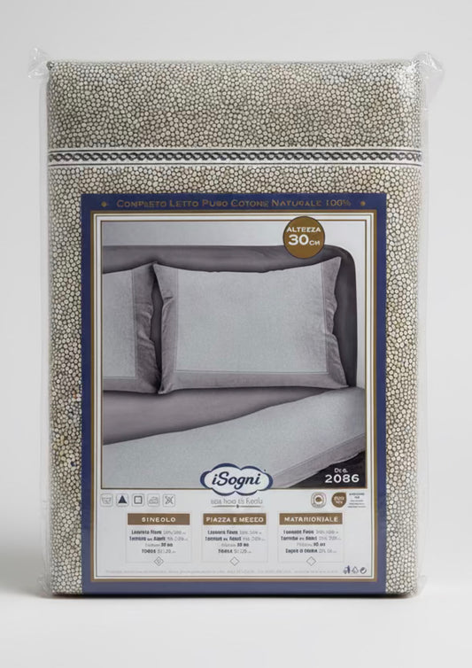Completo Letto Singolo Puro Cotone Percalle - I SOGNI