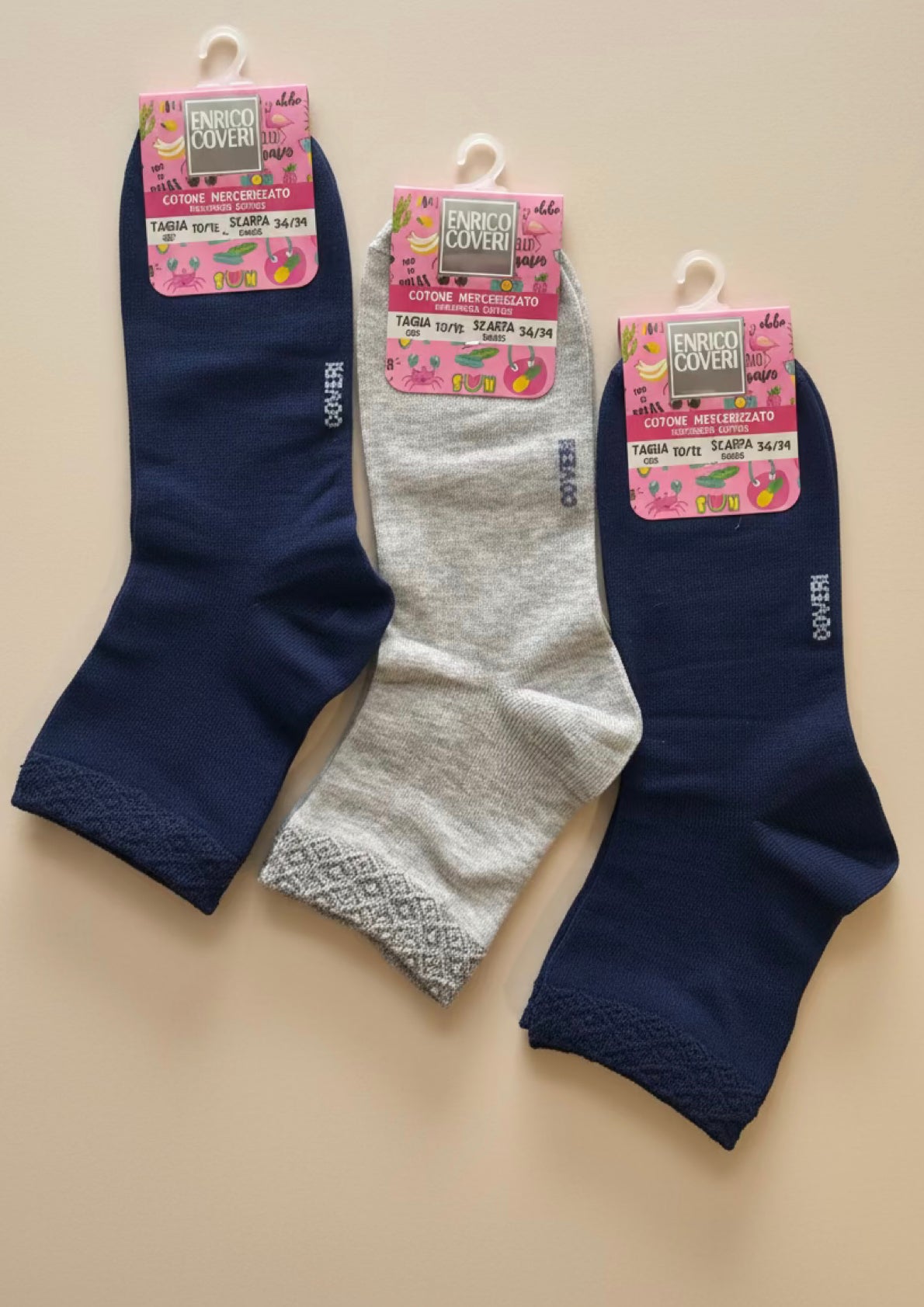 Calze corte estive Ragazza in fresco cotone ENRICO COVERI