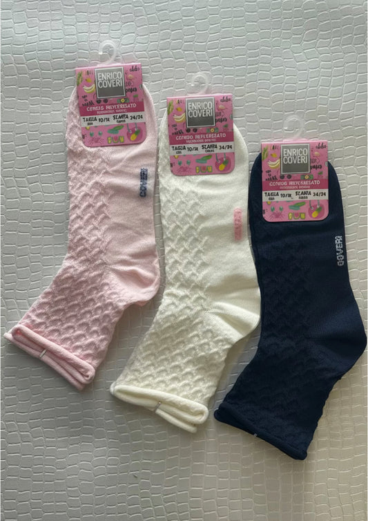 Calze corte estive Ragazza in fresco cotone ENRICO COVERI