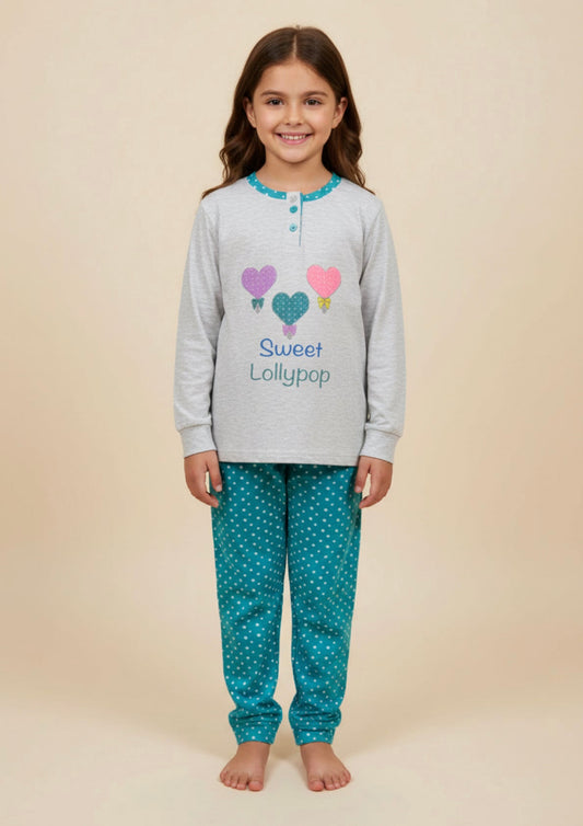 Pigiama Bambina manica lunga Cotone jersey IRGE - Taglia 5/6 anni