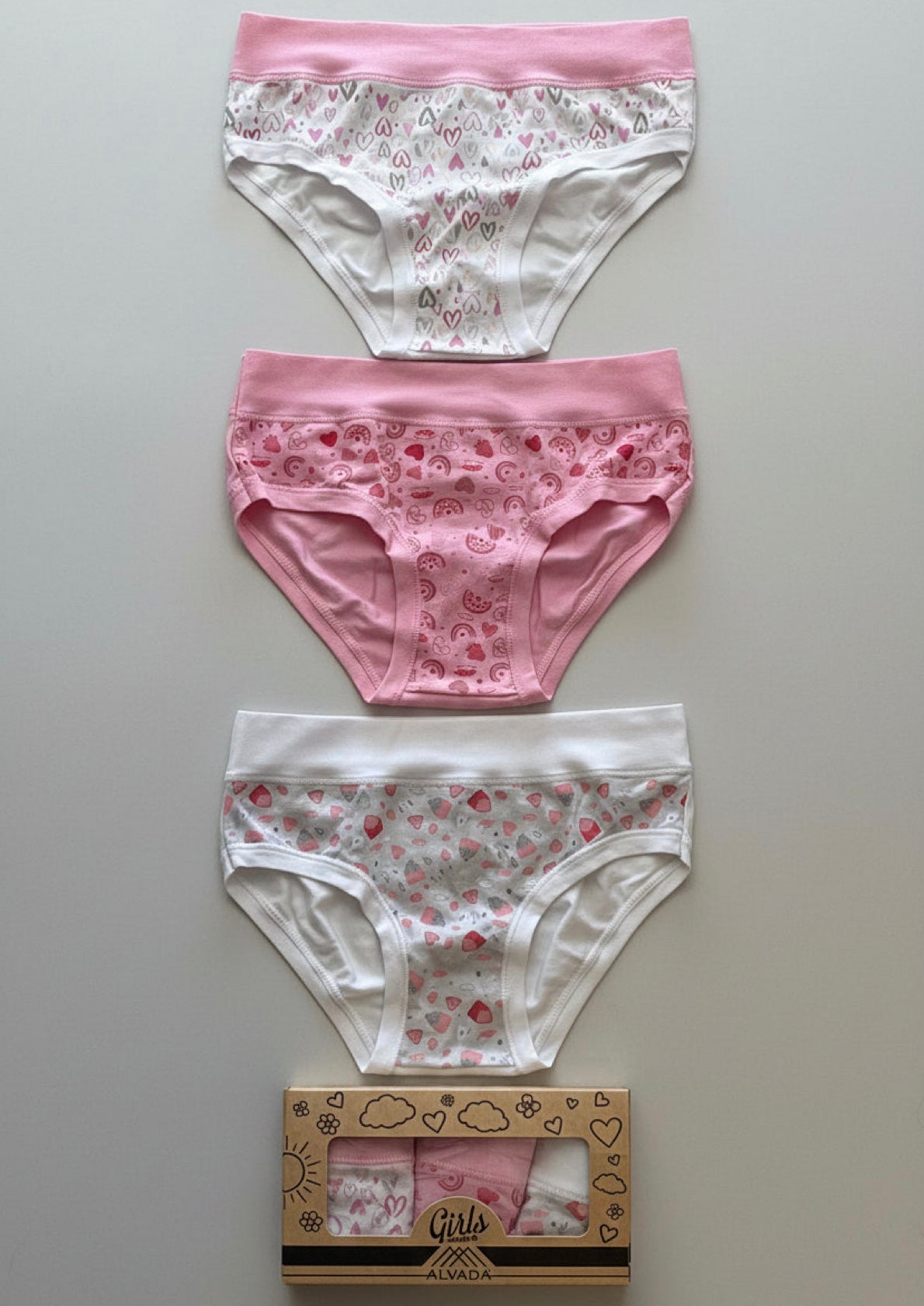 Tripack Slip Vita Alta Bambina e Ragazza ALVADA