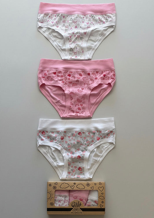 Tripack Slip Vita Alta Bambina e Ragazza ALVADA