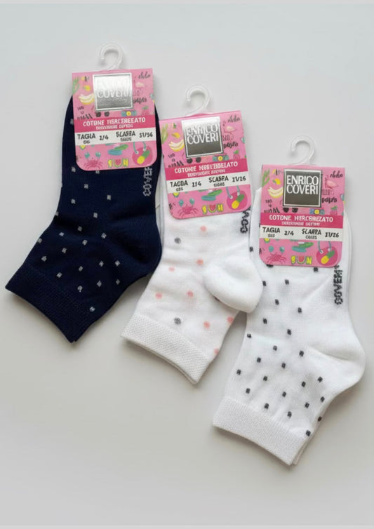 Calza corta estiva Bambina in fresco cotone ENRICO COVERI
