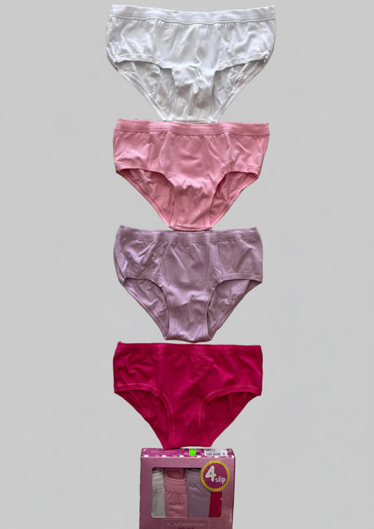 Confezione da 4 Slip Ragazza ROSSOPORPORA KIDS