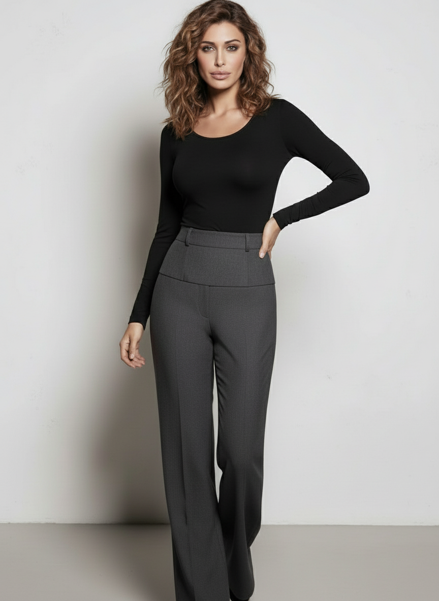 Maglia donna scollo lollo manica lunga cotone JADEA
