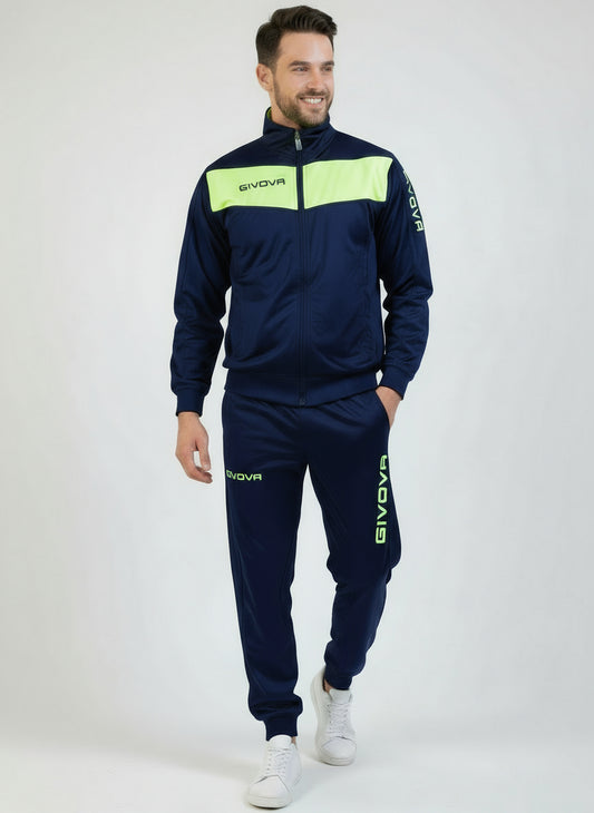 Tuta Unisex Triacetato Blu e Giallo Fluo Modello Visa GIVOVA - Taglie S e L