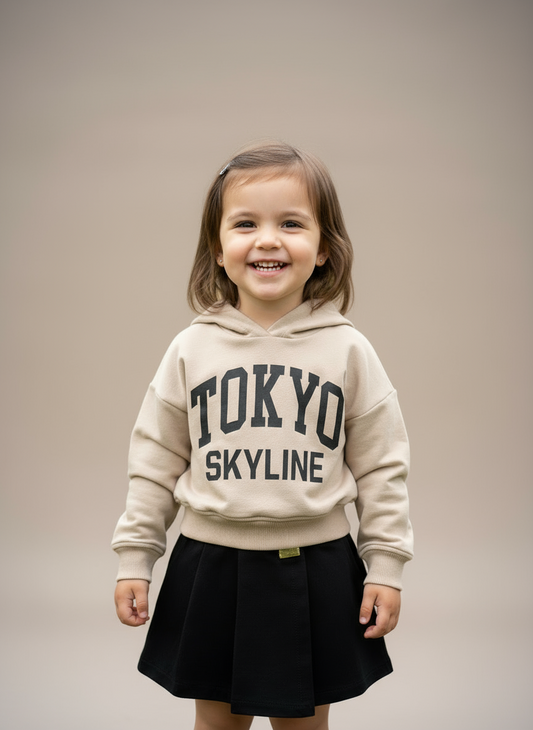 Completo felpa + gonna pantalone bimba Kitty Kiss couture - Taglia 3 anni