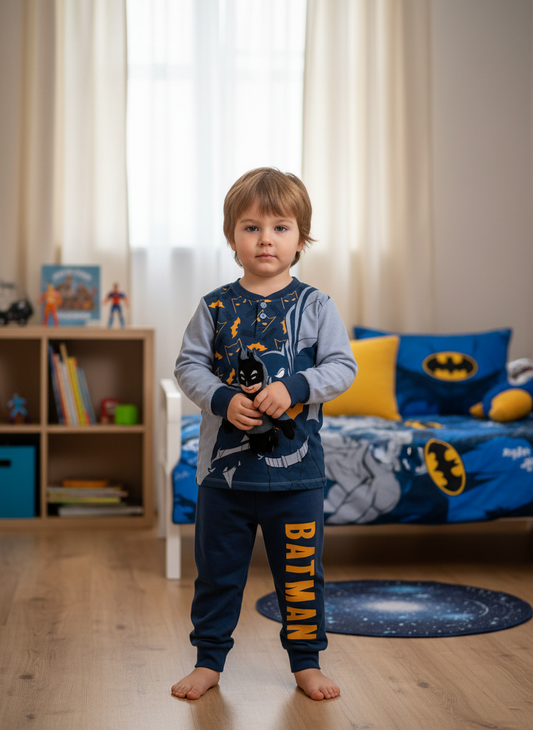 Pigiama bambino cotone felpato BATMAN – Taglia 3/4 anni