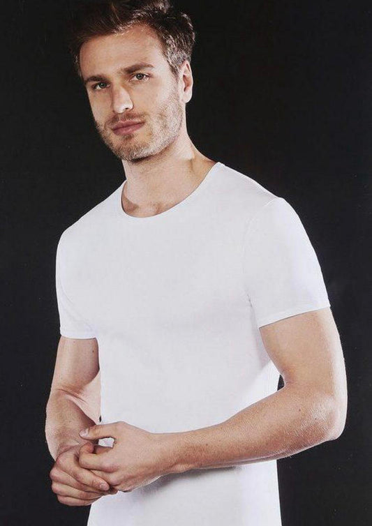 T-shirt maniche corte girocollo cotone elasticizzato LIABEL