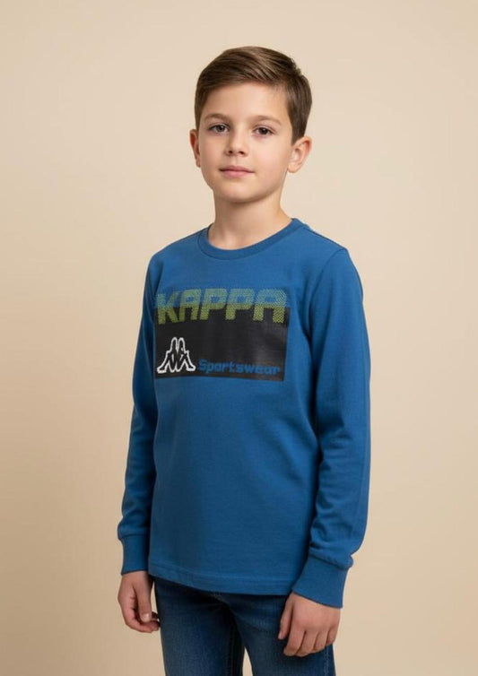 T-Shirt bambino manica lunga con stampa KAPPA