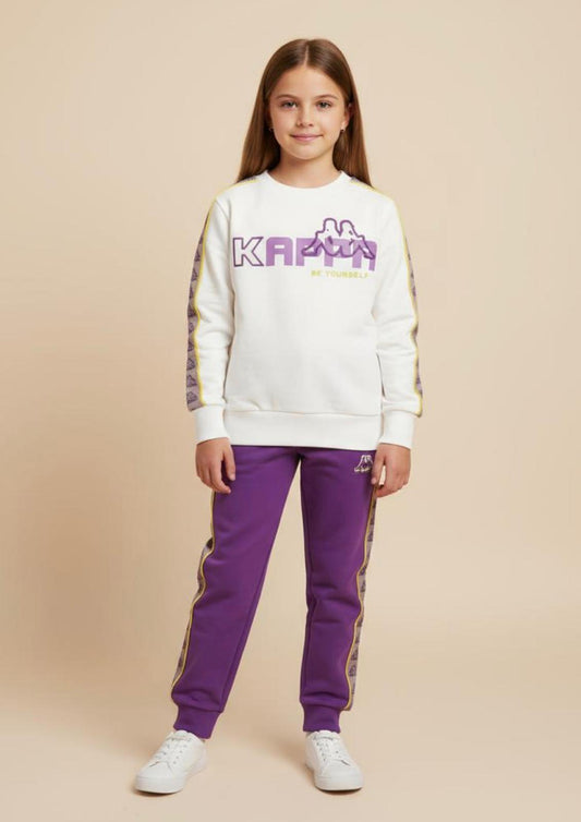 Tuta bambina in cotone garzato KAPPA