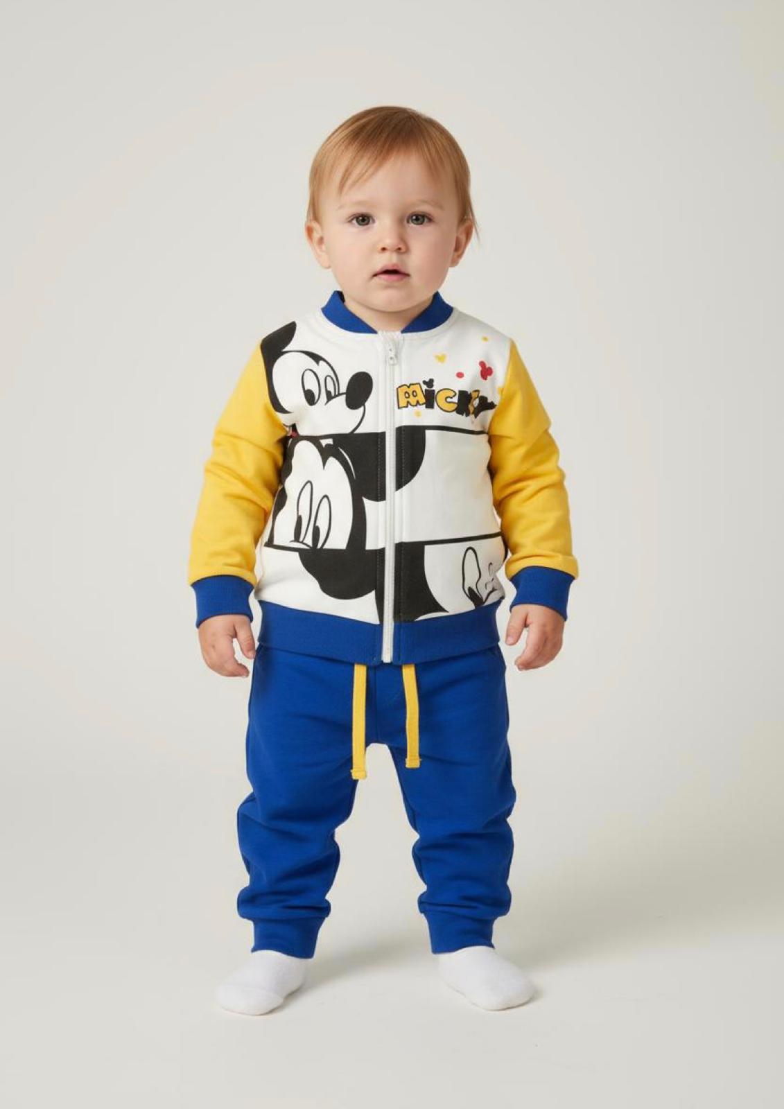 Completo Tuta in felpa Neonato con zip Disney Baby ELLEPI - Taglia 9/12 mesi