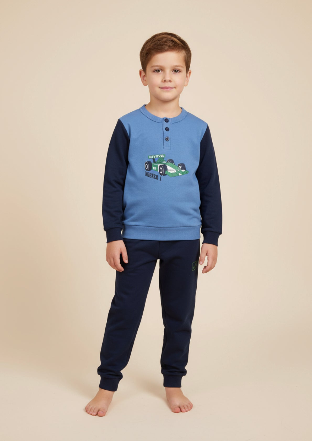 Pigiama Bambino manica lunga Caldo Cotone GIVOVA - Taglia 5/6 e 7/8 anni