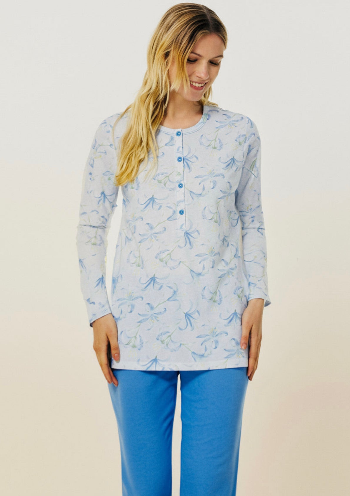 Pigiama donna manica lunga jersey LINCLALOR - Taglia 54