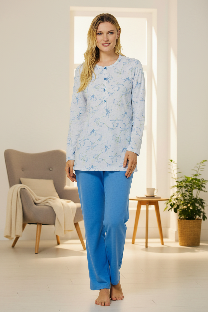 Pigiama donna manica lunga jersey LINCLALOR - Taglia 54